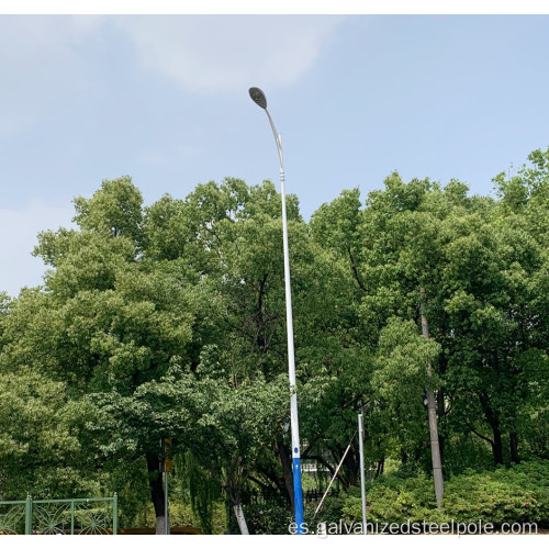 Pole de iluminación de la calle de un solo brazo en polvo